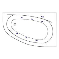 Акриловая ванна Excellent Kameleon 170x110 R WAEX.KMP17.SOFT.GL с гидромассажем — фото 5, Ванны