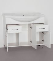 Товар: Тумба под раковину Style Line Эко Стандарт 26 Эльбрус 100 Белый глянец - фото 4 Тумба под раковину Style Line Эко Стандарт 26 Эльбрус 100 Белый глянец — фото 4, Мебель для ванной