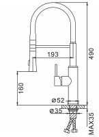 Смеситель для кухни Frap F4452-8 Белый Черный — фото 10, Смесители для кухни