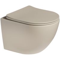 Унитаз SantiLine SL-5101 подвесной Бежевый матовый с сиденьем Микролифт — фото 1, Подвесные унитазы