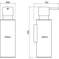 Дозатор для жидкого мыла Aquatek Оберон AQ4205MB Черный матовый — фото 2, Дозаторы