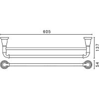 Товар: Полотенцедержатель Art&Max Bianchi AM-E-2609-D-Cr двойной Хром - фото 5 Полотенцедержатель Art&Max Bianchi AM-E-2609-D-Cr двойной Хром — фото 5, Полотенцедержатели