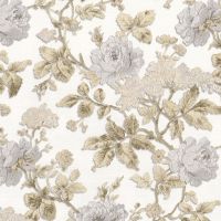 Обои Prima Italiana Carnevale 80702 Винил на флизелине (1,06*10) Белый/Бежевый/Серый, Цветы/Листья — фото 1, Обои для стен