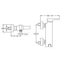 Смеситель для душа Jacob Delafon Singulier E10869-CP Хром — фото 2, Смеситель для душа