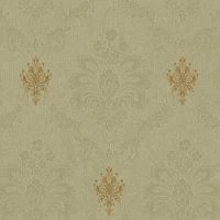 Обои Bernardo Bartalucci Gabriella 84140-5 Винил на флизелине (1,06*10,05) Зеленый, Дамаск — фото 1, Обои для стен