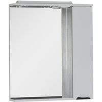 Зеркало со шкафом Aquanet Гретта 75 173995 с подсветкой R Венге Белое — фото 1, Зеркальные шкафы в ванную