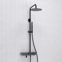 Товар: Душевая система WasserKRAFT A114.258.217.CB Thermo с термостатом Черная матовая - фото 7 Душевая система WasserKRAFT A114.258.217.CB Thermo с термостатом Черная матовая — фото 7, Душевое оборудование. Душевая программа