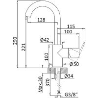 Товар: Смеситель для раковины Cezares LEAF-LSM-A-01-W0 Хром - фото 2 Смеситель для раковины Cezares LEAF-LSM-A-01-W0 Хром — фото 2, Смесители