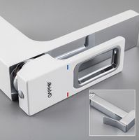 Смеситель для раковины Gappo G17-8 G1017-1 с гигиеническим душем Белый Хром — фото 5, Смесители для раковины