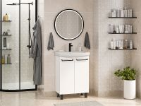 Тумба с раковиной Misty Клермонт 60 УТ000015434 Белая матовая — фото 7, Тумбы с раковиной