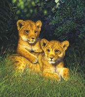 Фреска Ortograf Животные 7400 Фактура флок FLK Флизелин (2,35*2,7) Зеленый/Оранжевый, Животные/Живопись — фото 2, Фрески