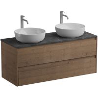 Тумба под раковину BelBagno Kraft 120 KRAFT-1200-2C-SO-2-RT подвесная Rovere Tabacco — фото 12, Тумбы под раковину