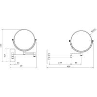 Косметическое зеркало Aquatek AQ4911MB Черное матовое — фото 2, Аксессуары для ванной