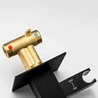 Гигиенический душ со смесителем Gappo G7207-60 с термостатом Черный матовый — фото 6, Душевое оборудование. Душевая программа