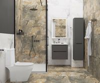 Товар: Шкаф пенал Laparet Sinergia 33 Sin.04.150/P/A подвесной Антрацит - фото 5 Шкаф пенал Laparet Sinergia 33 Sin.04.150/P/A подвесной Антрацит — фото 5, Мебель для ванной