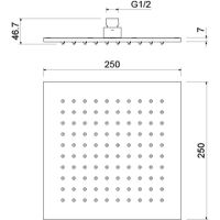 Верхний душ Aquatek AQ2076MB Черный матовый — фото 7, Душевое оборудование. Душевая программа
