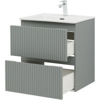 Тумба под раковину Aquanet Джейн 60 335432 подвесная Мисти грин — фото 8, Тумбы под раковину