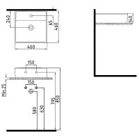 Раковина Bien Infinitum 46 INLG04601FD1W5000 Белая — фото 2, Раковины
