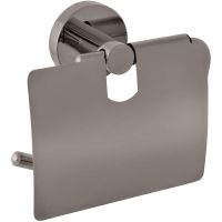 Держатель туалетной бумаги Rav Slezak Colorado COA0400MGK с крышкой Серый металлик крацованный — фото 1, Держатели туалетной бумаги