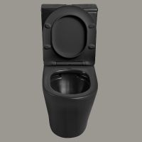 Унитаз компакт Ceruttispa Sella MB CT9865 Черный матовый с бачком и сиденьем Микролифт — фото 4, Напольные унитазы