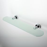 Стеклянная полка WasserKRAFT Donau K-9424 Хром — фото 3, Полки для ванной и душа