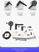 Смеситель на борт ванны Gappo G03-6 G1103-6 Черный матовый Хром — фото 9, Смесители на борт ванны