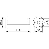 Держатель запасного рулона Keuco Plan 14963 370000 Черный матовый — фото 5, Аксессуары для ванной