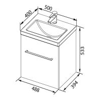 Товар: Тумба с раковиной Aquanet Порто 50 212575 подвесная Белая - фото 10 Тумба с раковиной Aquanet Порто 50 212575 подвесная Белая — фото 10, Тумбы с раковиной