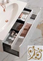 Товар: Тумба под раковину Clarberg Elegance 120 EL0112GL подвесная Белая матовая Золото - фото 4 Тумба под раковину Clarberg Elegance 120 EL0112GL подвесная Белая матовая Золото — фото 4, Тумбы под раковину