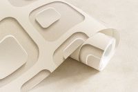 Обои Артекс New Look 3 10481-02 Винил на флизелине (1,06*10,05) Бежевый, Геометрия — фото 3, Обои для стен