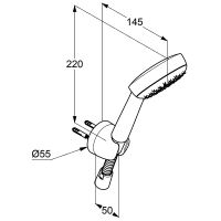 Душевой гарнитур Kludi Logo 6801005-00 Хром — фото 3, Душевые гарнитуры