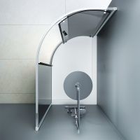 Душевой уголок AM.PM Like Solo Slide 120х80 W83G-302U120CG64 профиль Хром матовый стекло тонированное — фото 4, Душевые уголки