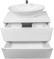 Товар: Тумба с раковиной Orange Otto 75 Ot-75TuGLASS+G56 подвесная Белая - фото 7 Тумба с раковиной Orange Otto 75 Ot-75TuGLASS+G56 подвесная Белая — фото 7, Тумбы с раковиной