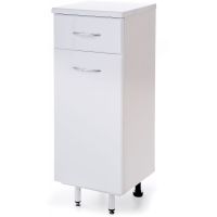 Полупенал Onika Каприз 30.10 Белый, правый — фото 1, Пеналы для ванной комнаты