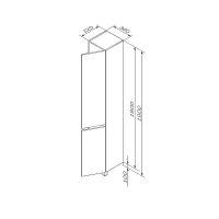 Шкаф пенал AM.PM Gem S 30 M91CSR0306OF Светлый дуб — фото 9, Пеналы для ванной комнаты