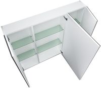 Зеркальный шкаф 1MarKa Соната 90 Белый глянцевый — фото 2, Зеркальные шкафы в ванную