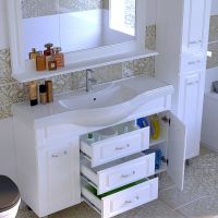 Тумба под раковину СанТа Монарх 105 700105 Белая — фото 4, Мебель для ванной