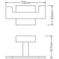Двойной крючок Omnires Lift 8154BCR Хром — фото 2, Крючки для полотенец