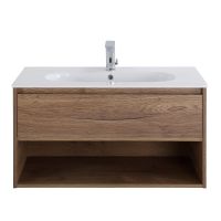 Тумба под раковину BelBagno Kraft 100 KRAFT-1000-1C-SO-RT подвесная Rovere Tabacco — фото 1, Тумбы под раковину