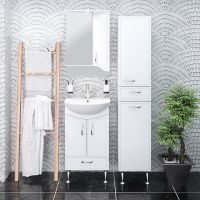 Тумба под раковину Runo Севилья 50 00000000792 Белая — фото 4, Тумбы под раковину