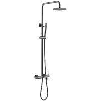 Душевая система Boheme Uno 468-SGM Оружейная сталь глянцевая — фото 1, Душевое оборудование. Душевая программа