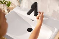 Смеситель для раковины Hansgrohe Rebris S Черный матовый арт-72517670 — фото 2, Смесители для раковины