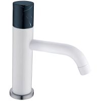 Смеситель для раковины Boheme Stick 121-W-MR-BLACK Белый Черный — фото 1, Смесители