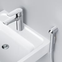 Смеситель для раковины AM.PM Gem с гигиеническим душем Хром арт-F90A03000 — фото 5, Смесители для раковины