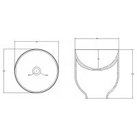 Раковина-чаша Abber Stein 40 AS2618 Белая матовая — фото 6, Раковины накладные