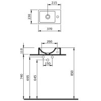 Раковина Berges Small 37 R 182010 Белая глянцевая — фото 5, Мини-раковины