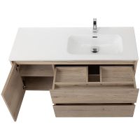 Тумба под раковину BelBagno Kraft 100 R KRAFT-1000-2C-1A-SO-RGB-R подвесная Rovere Galifax Bianco — фото 8, Тумбы под раковину