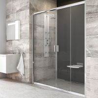 Душевая дверь Ravak Blix BLDP4-200 0YVK0C00ZH профиль блестящий стекло Графит — фото 1, Раздвижные душевые двери