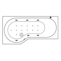 Акриловая ванна Excellent Be Spot 160x80 L WAEX.BSL16.RELAX.BR с гидромассажем — фото 7, Ванны