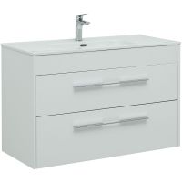 Тумба под раковину Aquanet Августа 100 277509 подвесная Белый глянец — фото 1, Мебель для ванной